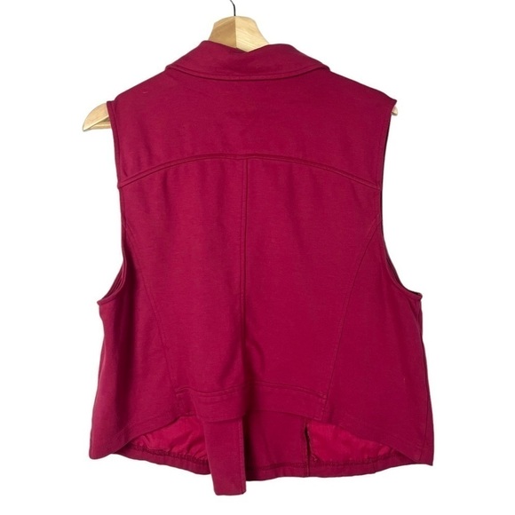 Torrid Beet Red Cropped Zip Moto Jacket 2 - Picture 4 of 5